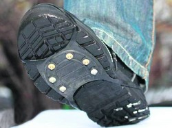 Превращение обычной обуви в противоскользящую! Защита от гололёда и гололедицы